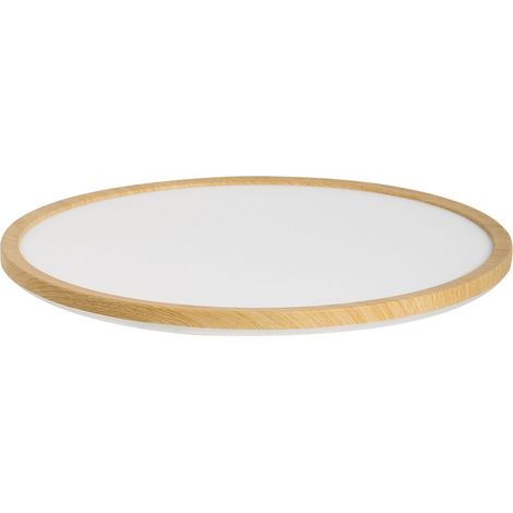 Plafoniera LED Rotonda a Pannello con Telecomando Marrone Chiaro 42 cm Velora (1/5)