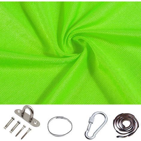 AGE Balançoire de thérapie sensorielle pour enfants, intérieur-extérieur 360 ° Hamac pour enfants balançoire élastique thérapie étreinte chaise suspendue 280150CM (vert gazon)Accessoires inclus (1/4)