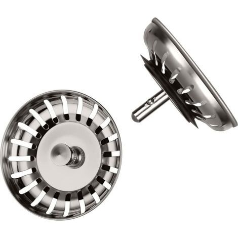Filtre évier Cuisine 80mm, 2PCS Bouchon Evier Cuisine avec 2 Drain Hair Catcher, Filtre à évier Universel en Acier Inoxydable 304 épaissi pour Cuisine, Bouchon Evier, Crépine Cuisine (1/4)