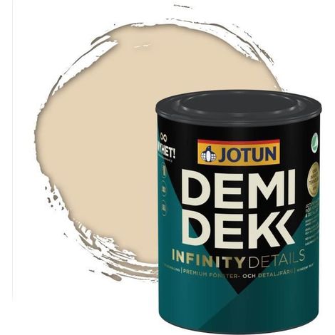 Peinture Bois - DEMIDEKK INFINITY DETAILS - Lasure Opaque Satinée - RAL 1015 - 0,75L (1/2)