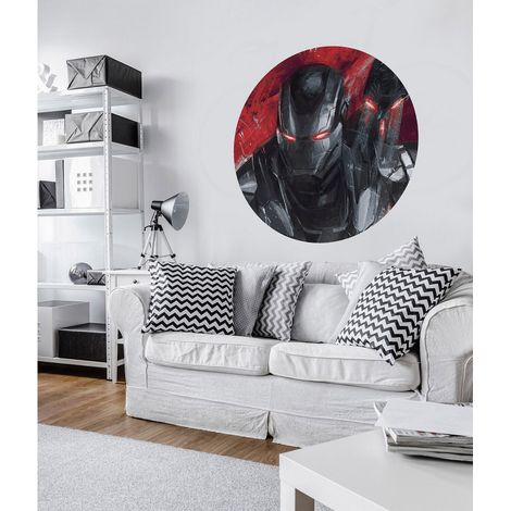 Photo Murale Ronde  Marvel Avengers War-Machine peinture - 125 cm (1/3)