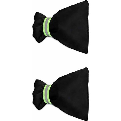 2PCs Couvercle Antigel pour Robinet, 15 21 cm Housse de Robinet Extérieur Housse De Protection Robinet pour la Protection Contre Le Gel en Hiver,Avec Bande Réfléchissante,Imperméable et épaisse-Noir