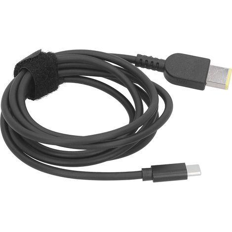 Câble de charge USB-C portable, compatible avec la charge rapide PD, connecteur fin, puissance de 65 W, compatible avec la série ThinkPad Yoga, émulateur PD intégré et protection contre les surtension (1/4)