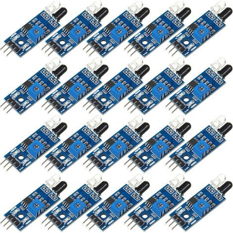 20-Sensor-Modul, Infrarot-Hindernisvermeidung, 3-Draht-Reflexion, einstellbar 2–30 cm, Arduino-Roboter (1/5)
