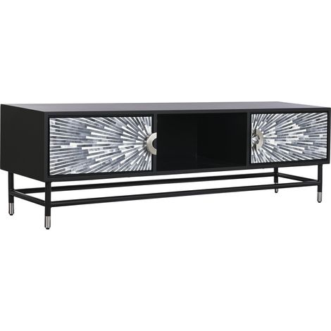 Mueble Tv Hueso Resina 170X40X50 Taracea Negro (1/5)