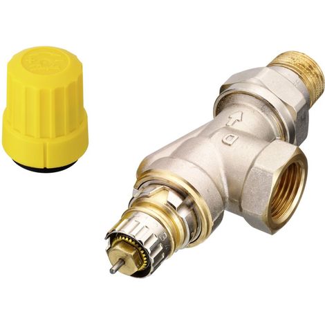 Danfoss Carcasa de válvula RA-UN 15 R 1/2, UK (Axial), Niquelado mate, 013G3043