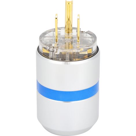Prise Audio HiFi Monosaudio en Cuivre Pur avec Connecteur Mâle Doré 24K - 100-250V M107G