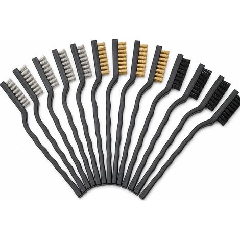 Set mit 15 Drahtbürsten, Set mit 5 Nylonbürsten, Set mit 5 Messingbürsten, Set mit 5 Edelstahlbürsten (1/4)