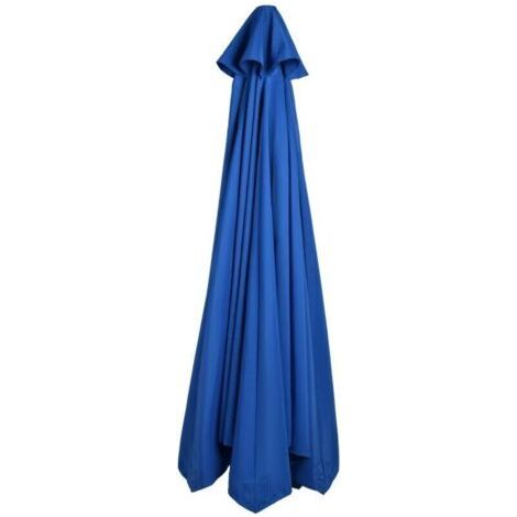 Jeffergarden Parasol extérieur, imperméable et résistant aux UV, toile de remplacement pour parasol de terrasse, sans armature, bleu, pour parasol de style 3m, 8 baleines (1/4)