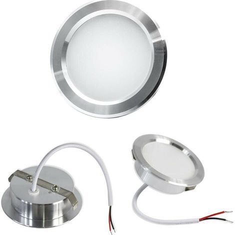 Faretto Led 3 W Luce Naturale A Incasso Rotondo Opaco Bordo Argento P60-n