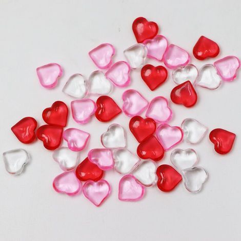 Décoration de bureau de mariage Saint-Valentin DIY, remplissage de vase en forme de cœur lisse non poreux en plastique, 500 pièces (1/4)