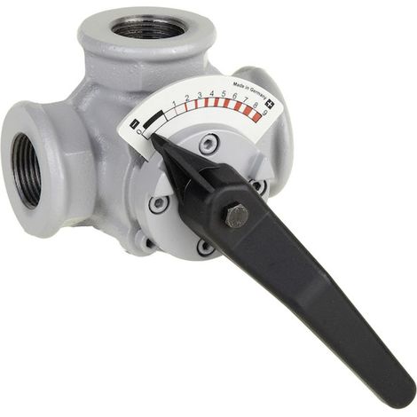 Resideo Dreiwege-Muffenmischer DR GG 20, grau, PN 6, abgewinkelt DN 32, DR32MA