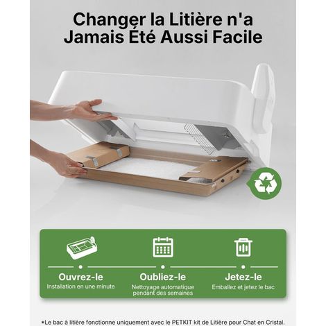 Maison de toilette autonettoyante intelligente pour chat Bac à litière automatique avec caméra IA et contrôle des odeurs Grand espace pour chat jusqu'à 15kg