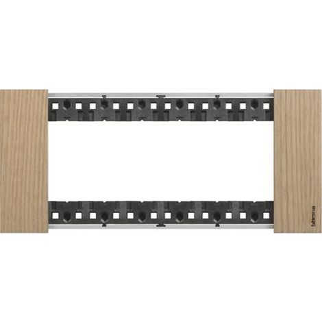 Placca 6P Rovere Living Now ( Bticino Cod. Ka4806Lm )