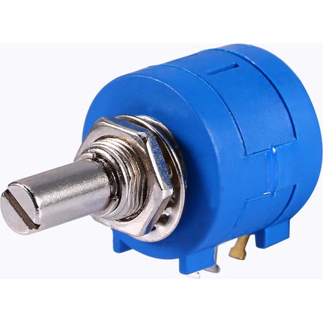 Potentiomètre de précision bobiné rotatif 10K Ohm 3590S-2-103L, 10 tours avec bouton, axe métallique, réglage fin, composant électronique de qualité professionnelle, pour circuits et prototypes. (1/5)