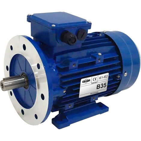 Moteur électrique Triphasé 230/triphasé 400v 2,2 Kw 3000 Tr/min - Ms80332b35 Bride B35 - Arbre ø19mm - Bobinage Cuivre (1/5)