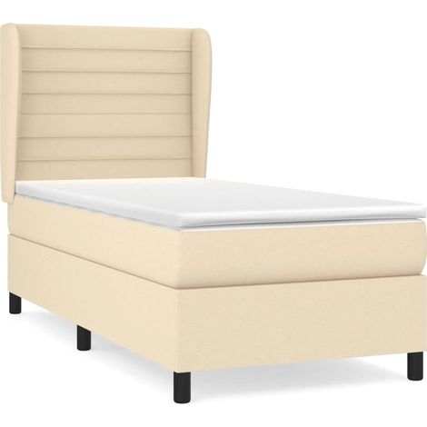 Maison Exclusive - Boxspringbett mit Matratze Creme 100x200 cm St