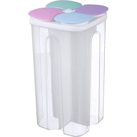 Boîte hermétique, 25 cm, 4 compartiments, avec couvercle, pour le riz, pour une organisation optimale dans la cuisine et sur le plan de travail.-AquaForge (1/5)