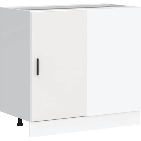 vidaXL Mobile Base Lavello “Lyon” Bianco in Legno Multistrato (1/5)