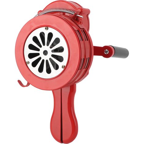 Sirena de alarma manual de 110 dB fabricada en aleación de aluminio, portátil, para seguridad contra incendios y situaciones de emergencia. Sirena de alarma manual de color rojo. (1/5)