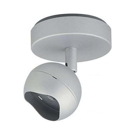 Plafonnier LED 6.8W spot orientable gris patère ronde Ø 90mm 3000K 345lm IP20 230V GLOOB Light Topps LT22217