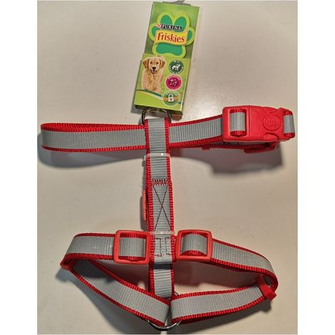 Red Reflective Dog Harness - Size ML - Friskies Purina