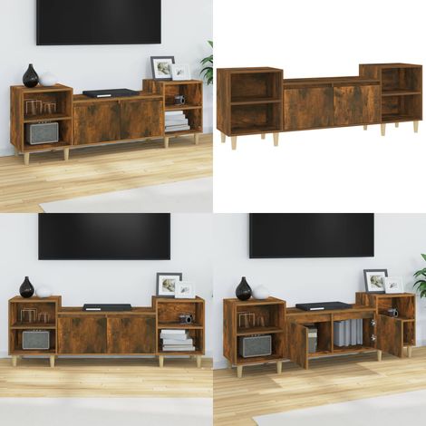 TV-Schrank Räuchereiche 160x35x55 cm Holzwerkstoff - TV-Schrank - Fernsehtisch - Holzmöbel - Eichenfarben - Regal - Home & Living (1/5)