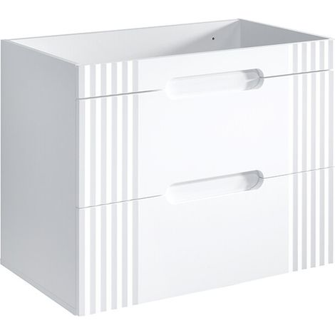 Meuble suspendu sous lavabo FIJI BLANC 80 cm (1/5)