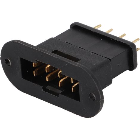 Lot de 10 Fiches Octogonales MPX Noir 13.050 & 13.051, Connecteur Batterie en Cuivre Pur Doré, Prises Moulées par Injection (1/5)