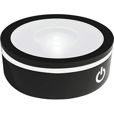 Présentoir Rond antidérapant à Base de lumière LED pour Art de Boule de Verre en Cristal 3D avec Interrupteur Tactile Sensible, Affichage de Couleurs (1/5)