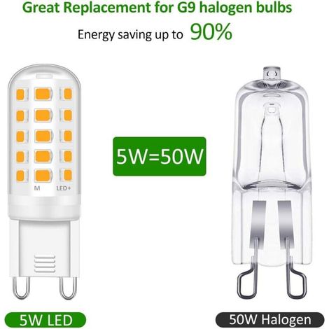 pezzi di lampadine LED G9 a luce bianca, piccole lampadine G4 ad alta luminosità e risparmio energetico, 220 V, lampadine in ceramica ad alta tensione. (1/3)