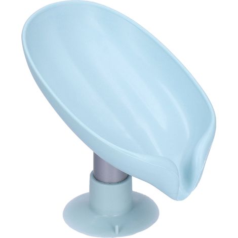 Porte-savon en forme de feuille, boîte de rangement pour savon, salle de bain, douche, maison, extérieur, voyage, bleu (1/5)