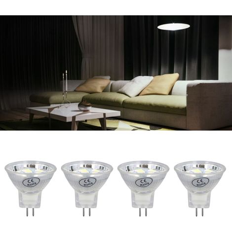 MR11 3W 9LED 300LM LED-Lampe, Doppelstiftsockel, Einbaustrahler, Schienenbeleuchtung, Gartenbeleuchtung, 4er-Pack / Kaltweiß (1/5)