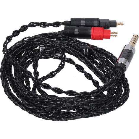 4,4 mm symmetrisches 8N OCC Silber-Audiokabel mit zwei Nadeln für Sennheiser HD600 HD580