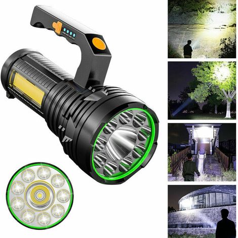 Ahlsen Lámpara portátil multifuncional, recargable, impermeable, reflector para exteriores, luz de emergencia USB para exteriores (1/5)
