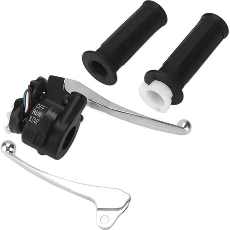 Poignée de frein et d'accélérateur pour guidon moto, référence 3PT-82920-00-00, compatible Yamaha PW50 (1998-2005), remplacement exact. (1/5)