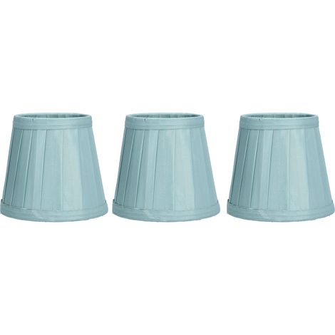 Lot de 3 abat-jour en tissu à clipser E14 pour lustre, applique murale, décoration de bureau ou de maison (vert foncé) (1/5)