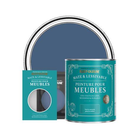 Peinture pour Meubles Mate & Lessivable - Encre Bleue (1/2)