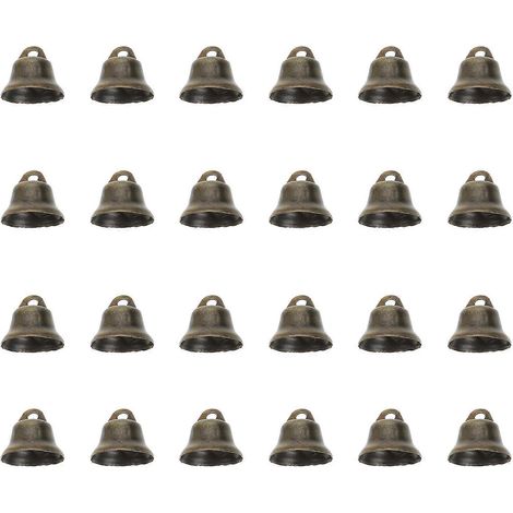 100 clochettes de Noël en cuivre, petites clochettes décoratives (bronze)-1.2X1.2X1.2CM