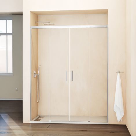 PAROI DE DOUCHE 2 FIXES + 2 COULISSANTS 132-142 cm. MODÈLE: BASICA (1/5)