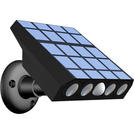 Lampe Solaire LED Éclairage Extérieur avec Capteur de Mouvement Blanc Froid Résistant à l'Eau pour Jardin Allée Sécurité-AUTRES (1/5)