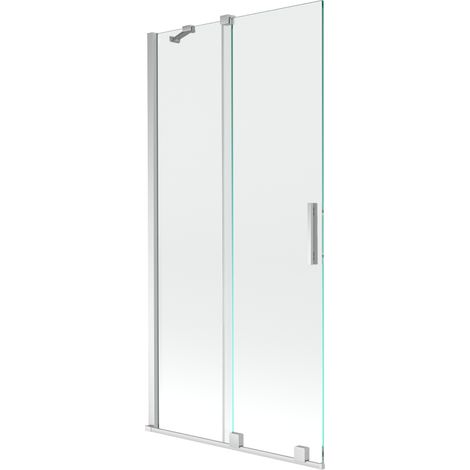 Mexen Velar paravento doccia scorrevole a 2 ante 95 x 150 cm, trasparente, cromo - 896-095-000-01-01 (1/5)