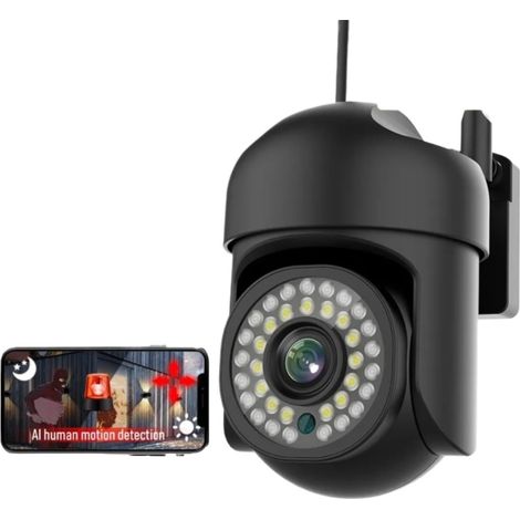 Caméra de sécurité à Domicile 5MP 5G caméra extérieure PTZ HD Vision Nocturne Infrarouge AI Humain Suivi Automatique Surveillance de sécurité 2.4 caméra(3MP WiFi No Card) (1/5)