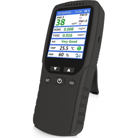 Luftqualitätsmonitor, Wellmund-Formaldehyddetektor, Verursacher, Sensor, Detektor Formaldehyd HCHO/TVOC VOC-Gas, PM2,5-Mikron-Partikelstauberkennung E-Books