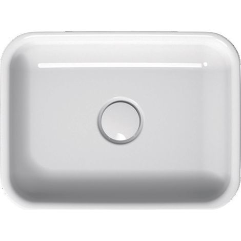 BetteArt lavabo à poser, sans trou pour robinet, sans trop-plein,
