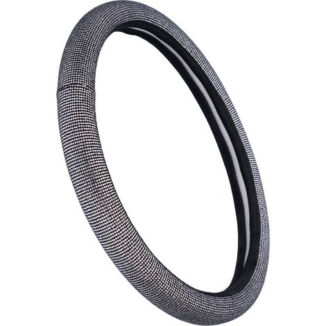 Universelles 14,5-15 Zoll (37-38 cm) großes Lenkrad aus dekorativem Kunstleder und Strasssteinen für Damen und Mädchen (1/5)