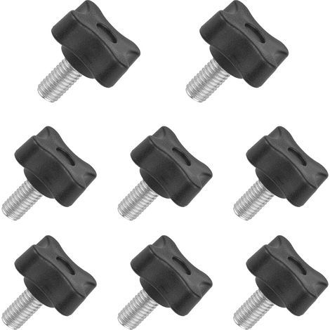 Stück – Rändelschraube – Feststellknopf – M8x16 mm Gewinde – 30 mm Torx-Kopf – Für Maschinen und Möbel – Schwarz (1/5)