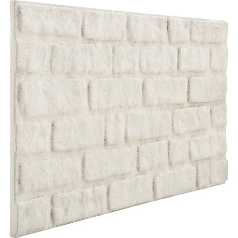 Panneaux muraux 10 pcs Blanc 100 x 50 cm Mousse EPS vidaXL (1/5)