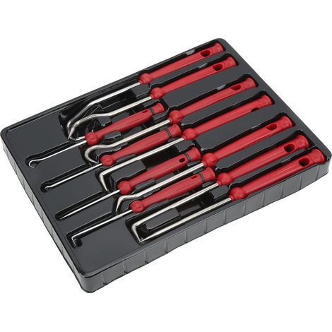 Lot de 11 crochets de dépose automobile, extracteur de joint SPI et joint torique, outil de retrait de garniture pour réparation voiture (1/5)