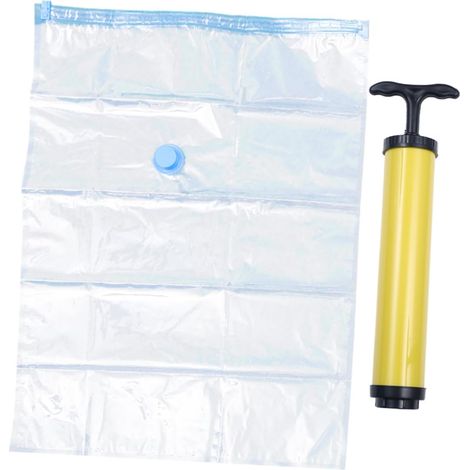 Sacs de rangement sous vide pour matelas - Idéal pour le déménagement - Sacs de rangement sous vide gain de place pour matelas extra-larges en latex/éponge haute résistance. (1/5)